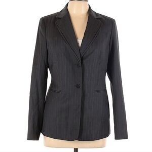 Calvin Klein Blazer Pinstriped two button tailored jacket size 10 In Grey NWOT